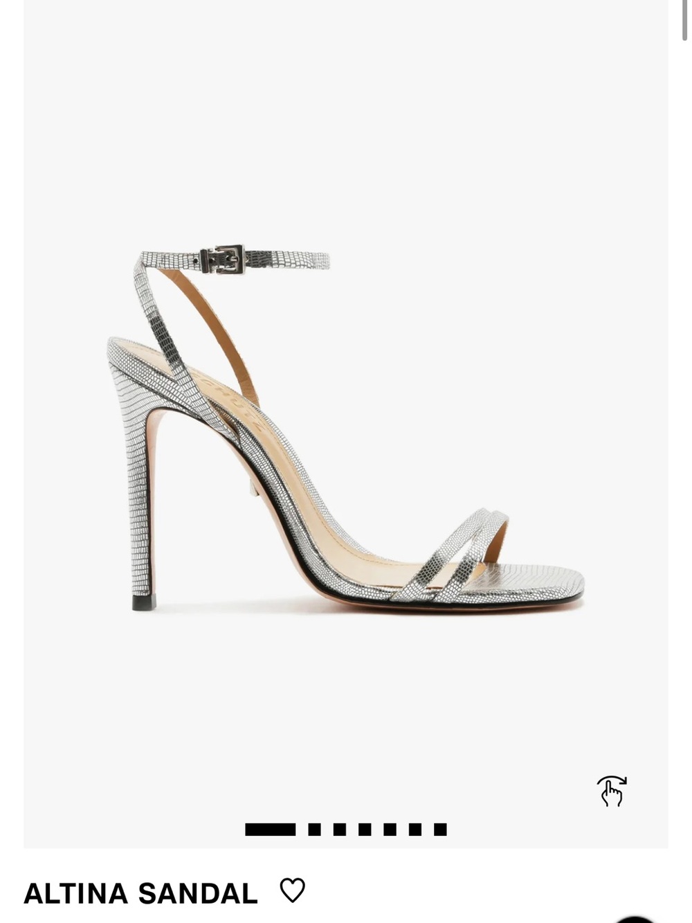 SCHUTZ Silver Strappy High Heel Sandals